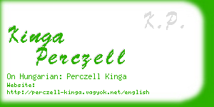 kinga perczell business card